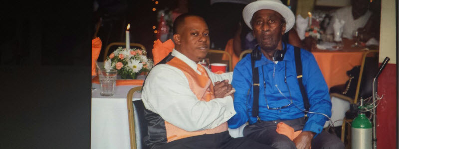 Me and Grand dad at Stacey's wedding 2014