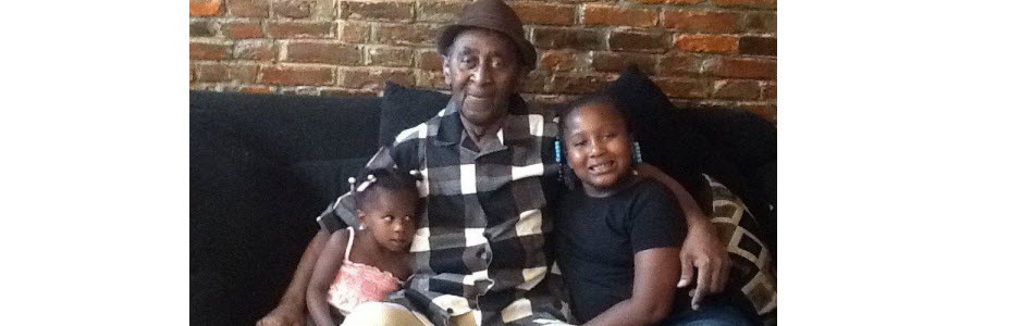 Grand dad with great grand children Taylor and Caitlynn