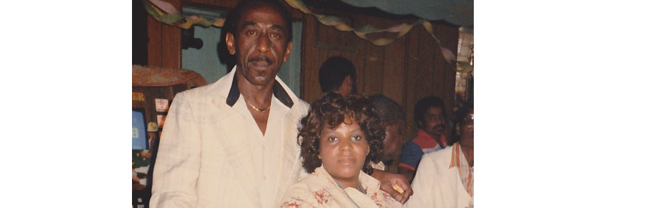 Grand dad and Mamere at the club bar